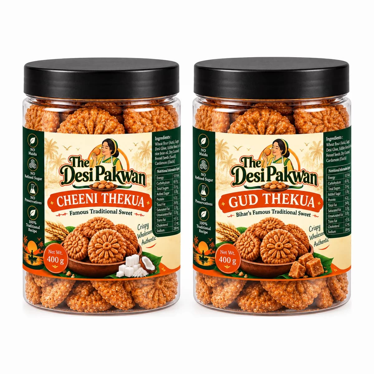 Gud + Cheeni Thekua — pack shot